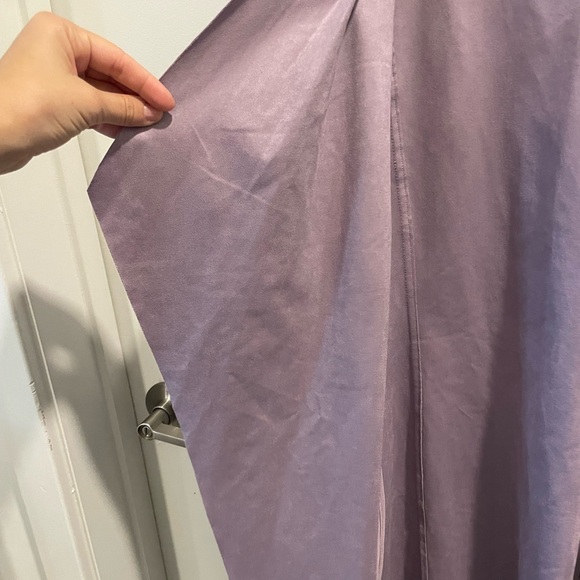 CHICO’S faux suede purple long open jacket / duster size large - Picture 5 of 9